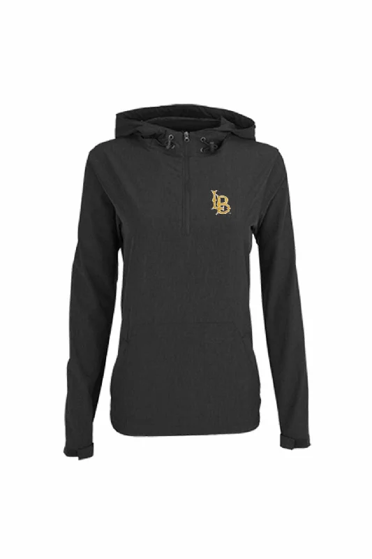 Women's Pullover Anorak Jacket - Black, Vantage Tight Sleeve Top