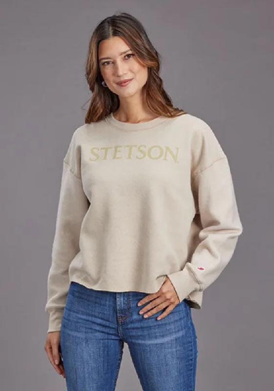 Women's Stetson Pullover Sweatshirt Hoodie with Zipper Placket Modern Functional