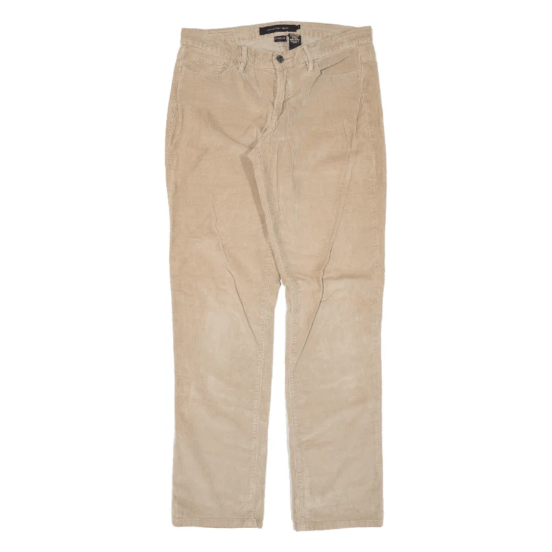 CALVIN KLEIN Corduroy Trousers Beige Regular Straight Womens W30 L32 Trousers Party Sparkling CALVIN KLEIN Corduroy Trousers Beige Regular Straight Womens W30 L32 Trousers Party Sparkling