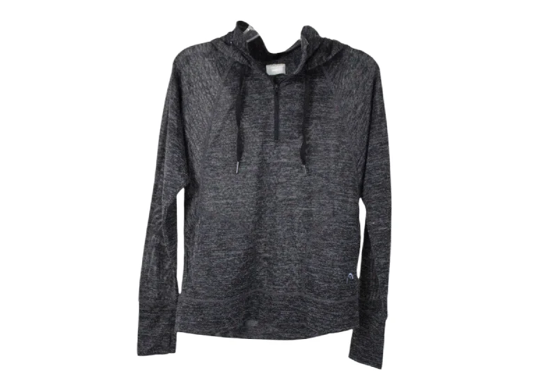 HEAD Gray Lightweight Hoodie | S Hoodie with Distressed Vintage Worn