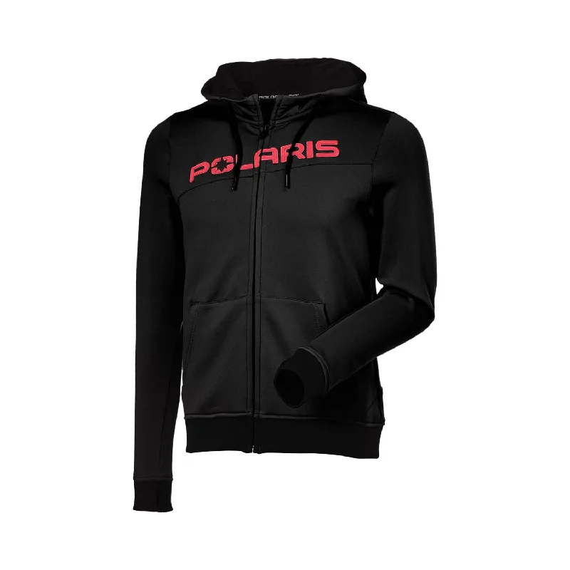 Polaris Women's Tech Full-Zip Hoodie, Black | 2833097 Hoodie with Hem Detail Decorative Unique