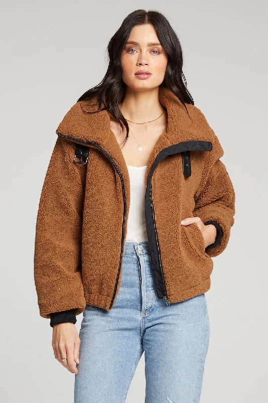 Top - Saltwater Luxe Crue Jacket Boat Neck Shawl Collar Notched Collar