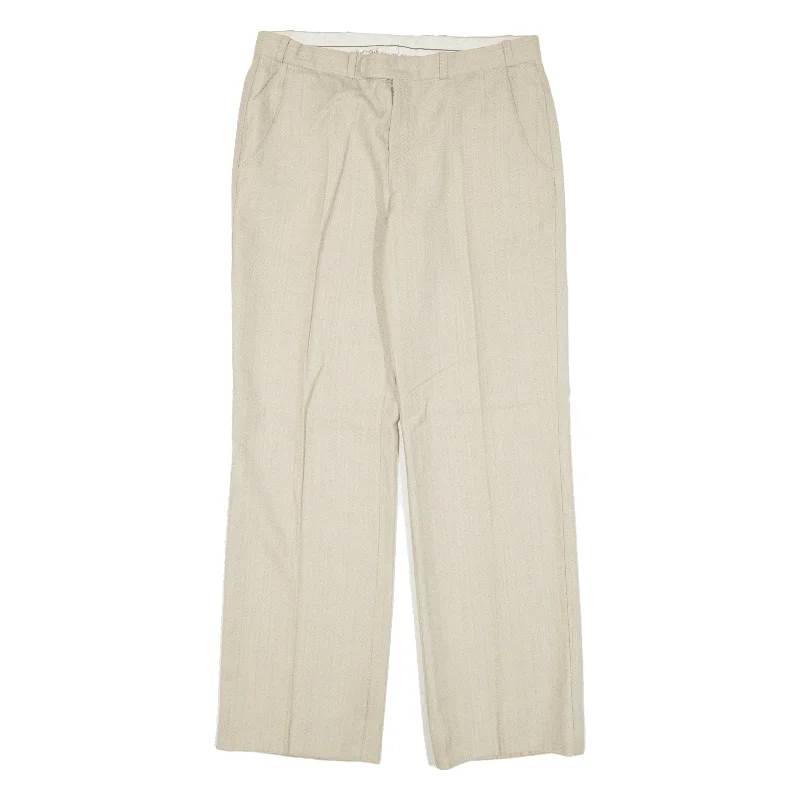 DEL FANTO Womens Trousers Beige Loose Straight Wool W32 L30 Trousers Recommended Stylist DEL FANTO Womens Trousers Beige Loose Straight Wool W32 L30 Trousers Recommended Stylist