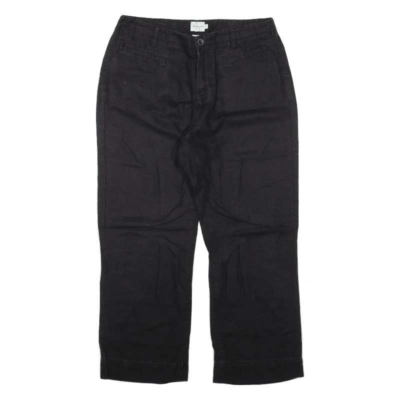 CALVIN KLEIN Trousers Black Relaxed Straight Womens W30 L25 Trousers Striped Patterned CALVIN KLEIN Trousers Black Relaxed Straight Womens W30 L25 Trousers Striped Patterned