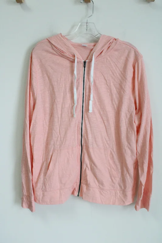 Old Navy Light Pink Zip Up Hoodie | XXL Hoodie with Elastic Waist Stretchable Comfortable Old Navy Light Pink Zip Up Hoodie | XXL Hoodie with Elastic Waist Stretchable Comfortable