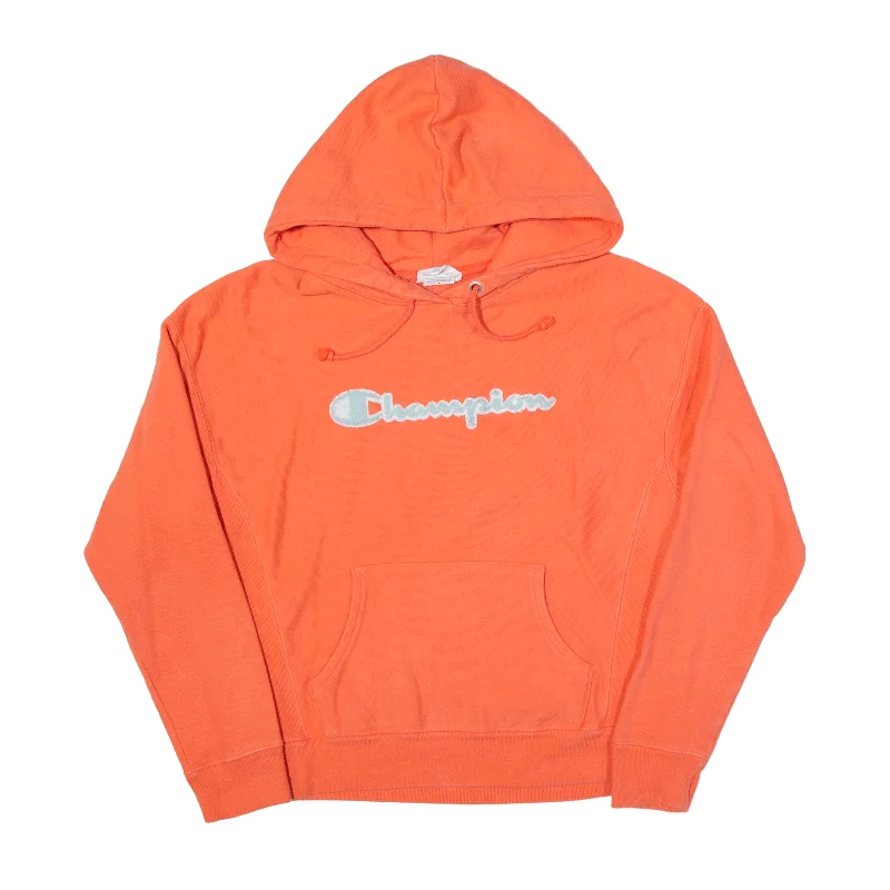 CHAMPION Reverse Weave Hoodie Pink Pullover Womens M Blouson Sleeve Pullover