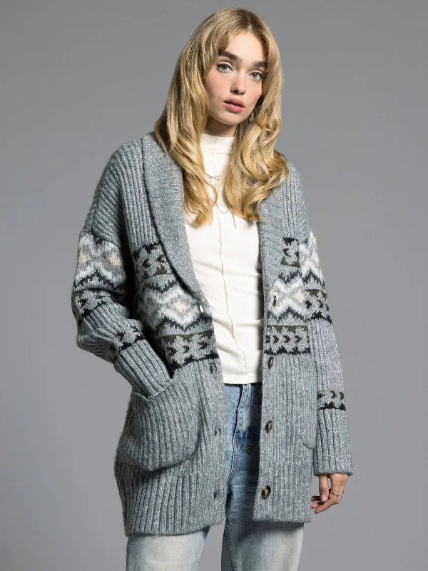 Shawl Lapel Cardigan Spandex Rayon Corduroy