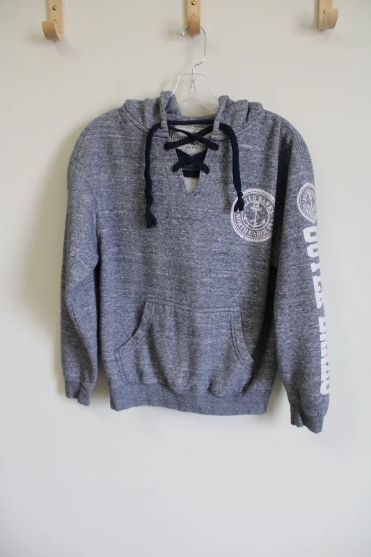Outer Bank Authentic Blue Hoodie | S Cotton Hoodie Fleece Lining Warmth