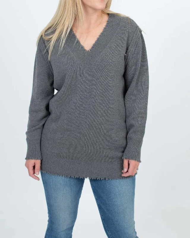 V-Neck Pullover Sweater Turtleneck Warm Pullover