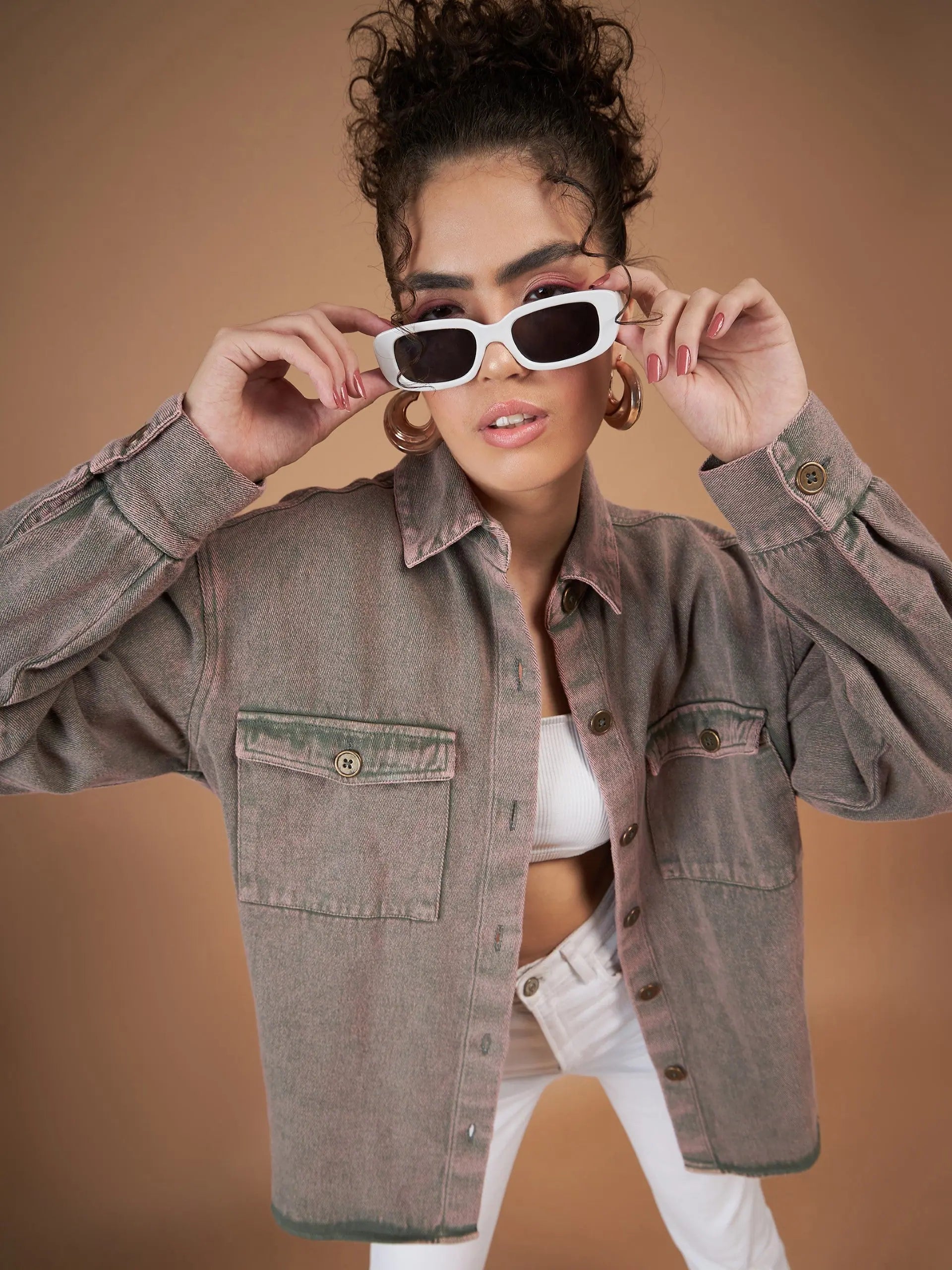 Women Solid Standard Beige Collared Neck Full Sleeve Jacket Anorak Shell Jacket Lightweight Jacket Women Solid Standard Beige Collared Neck Full Sleeve Jacket Anorak Shell Jacket Lightweight Jacket