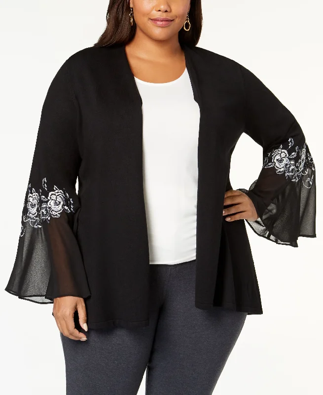 Alfani Plus Size Embroidered Chiffon Sleeve Cardigan Wool Cardigan Cotton Cardigan Cashmere Cardigan Alfani Plus Size Embroidered Chiffon Sleeve Cardigan Wool Cardigan Cotton Cardigan Cashmere Cardigan
