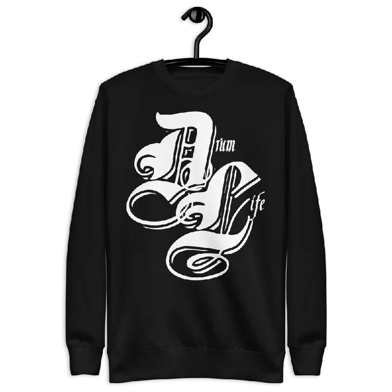 Drum Life Black | unisex fleece pullover Set Sleeve Pullover