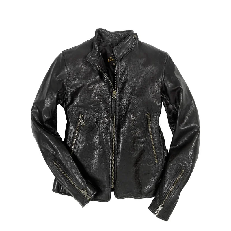 Motorcycle Cafe Racer Jacket W71A002 Hooded Jacket Caped Jacket Shawl Collar Jacket