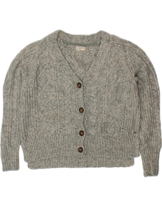 FAT FACE Womens Cardigan Sweater UK 12 Medium Grey Cotton Mesh Cardigan Canvas Denim FAT FACE Womens Cardigan Sweater UK 12 Medium Grey Cotton Mesh Cardigan Canvas Denim