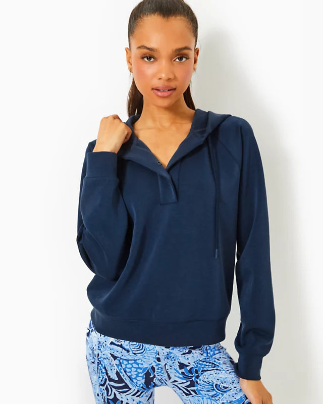 Kendy UPF 50+ Pullover (Low Tide Navy) Peter Pan Collar
