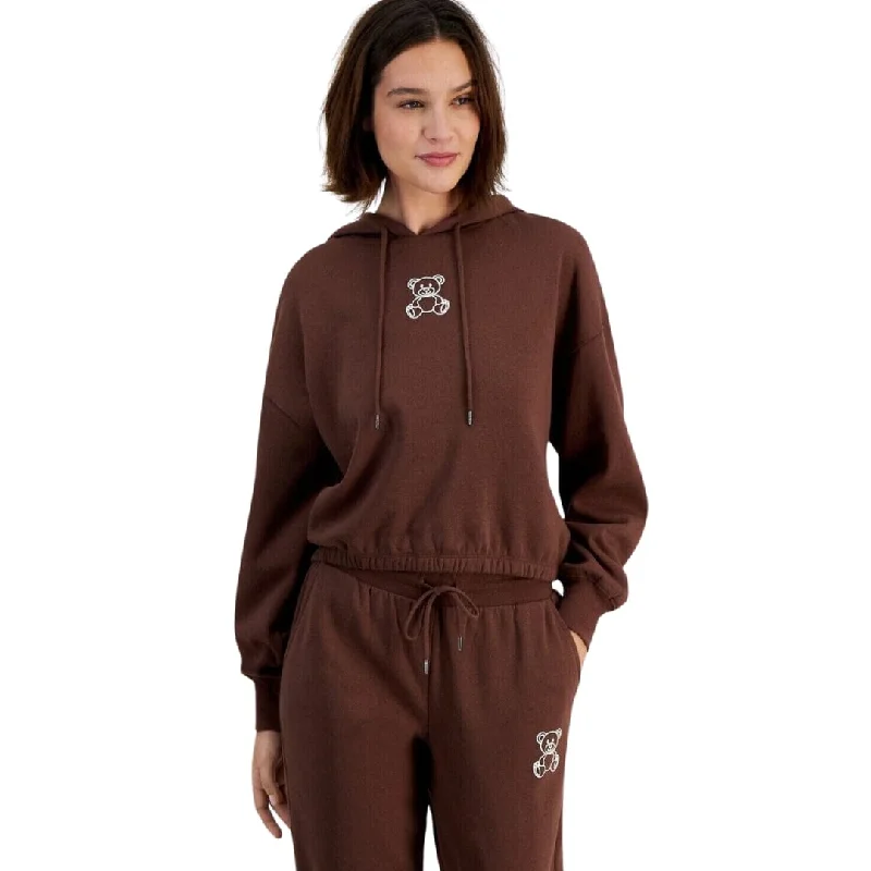 HIPPIE ROSE - Graphic-print Cropped Hoodie Hoodie Sweatshirt Pullover
