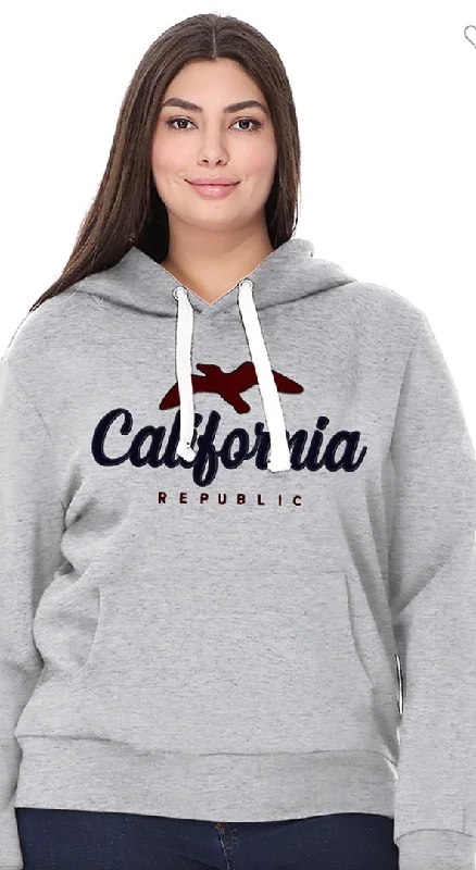 California Fleece Pullover Plus Reflex JU317B Ruffle Neck Pullover