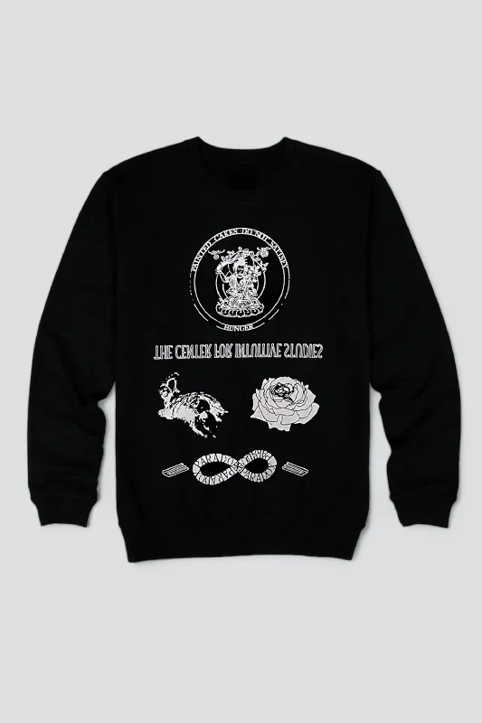 The Center For Intuitive Studies Sweatshirt - Black Hoodie with Print Artistic Unique