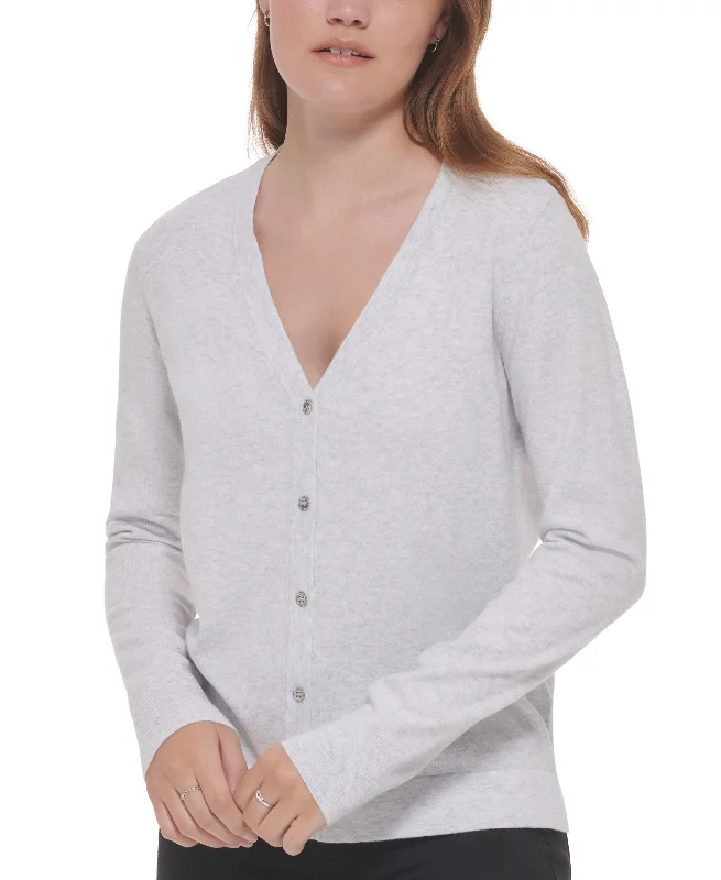 Women's Button-Front Cardigan Iron Safe Non-Iron Wrinkle Free