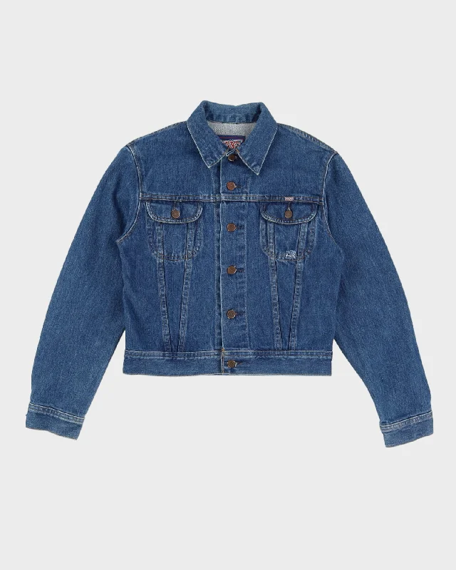 Vintage 90s GWG Blue Denim Jacket - S / M Print Jacket Jacquard Jacket Patchwork Jacket Vintage 90s GWG Blue Denim Jacket - S / M Print Jacket Jacquard Jacket Patchwork Jacket