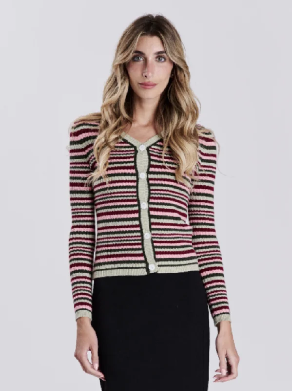 Paper Parachute Ribbed Striped Cardigan Satin Fabric Silk Fabric Chiffon Fabric