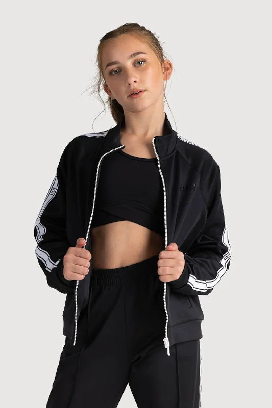 J55624C - Childrens Bloch Logo Track Jacket Tiered Jacket Buttoned Jacket Zippered Jacket J55624C - Childrens Bloch Logo Track Jacket Tiered Jacket Buttoned Jacket Zippered Jacket