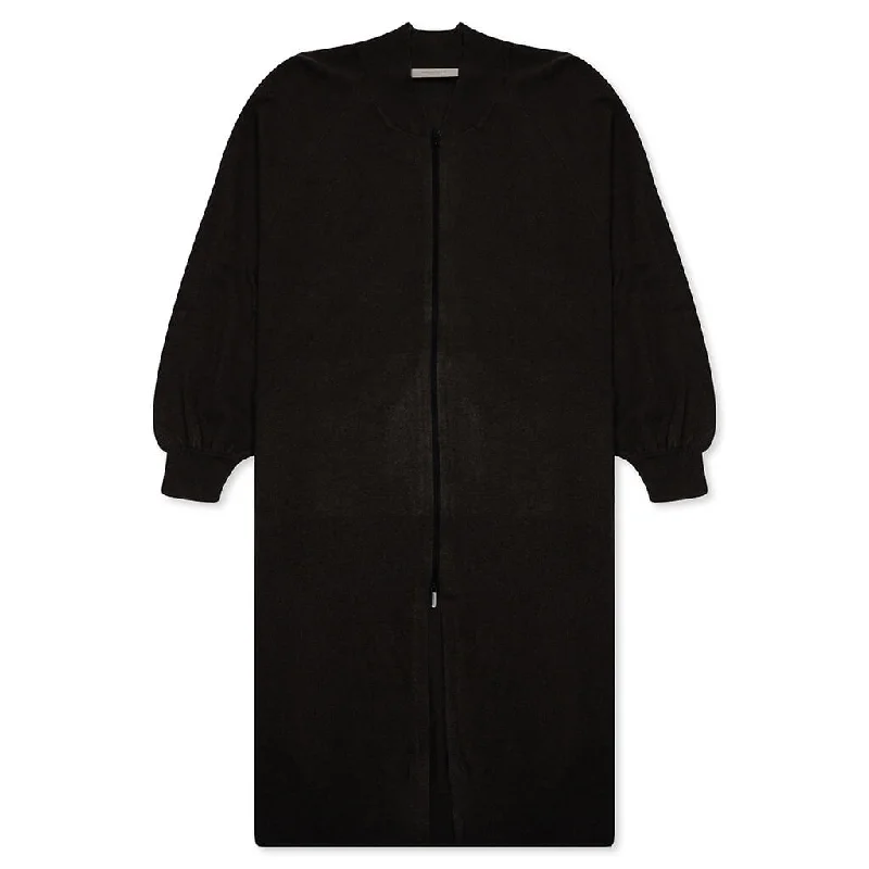 Essentials Women's Long Cardigan - Iron Patchwork Embroidered Appliqued
