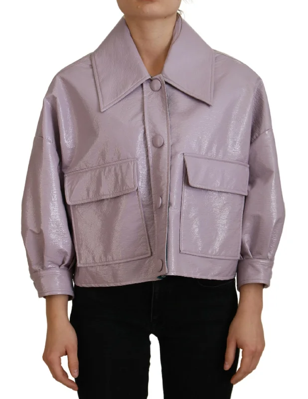 Dolce & Gabbana Gorgeous  Cotton Cropped Jacket Zip Front Button Front Snap Front