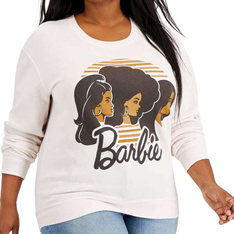 LOVE TRIBE - Trendy Plus Size Barbie Sweatshirt Hoodie with Ribbed Neckline Snug Warm LOVE TRIBE - Trendy Plus Size Barbie Sweatshirt Hoodie with Ribbed Neckline Snug Warm