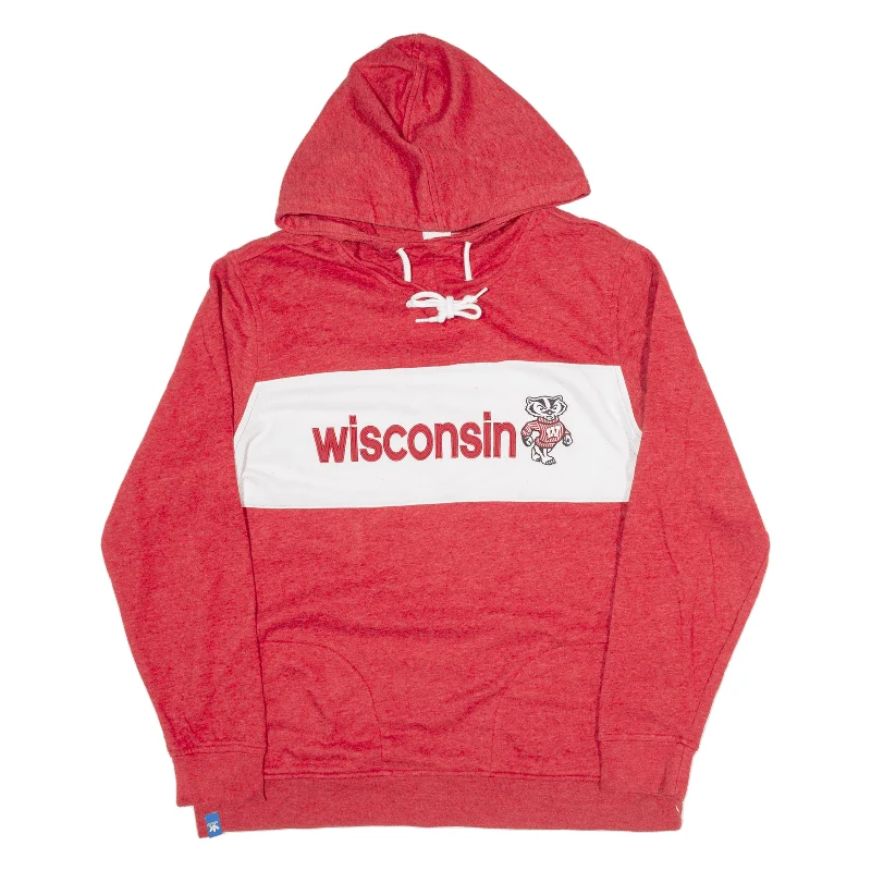 ADIDAS Wisconsin Badgers Football USA Hoodie Red Pullover Womens XL Cap Sleeve Casual ADIDAS Wisconsin Badgers Football USA Hoodie Red Pullover Womens XL Cap Sleeve Casual