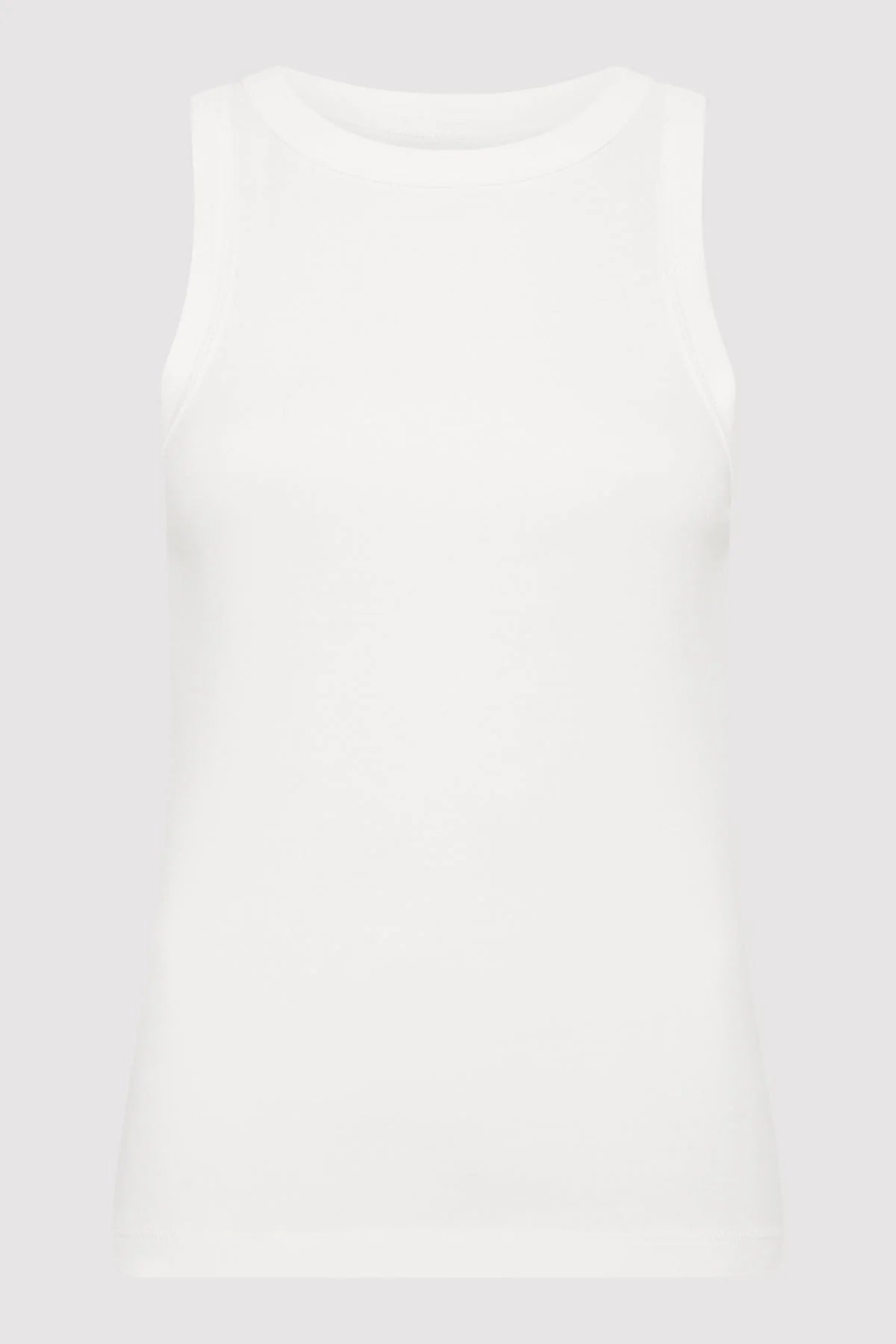 Organic Cotton Bateau Tank - White workout tank top