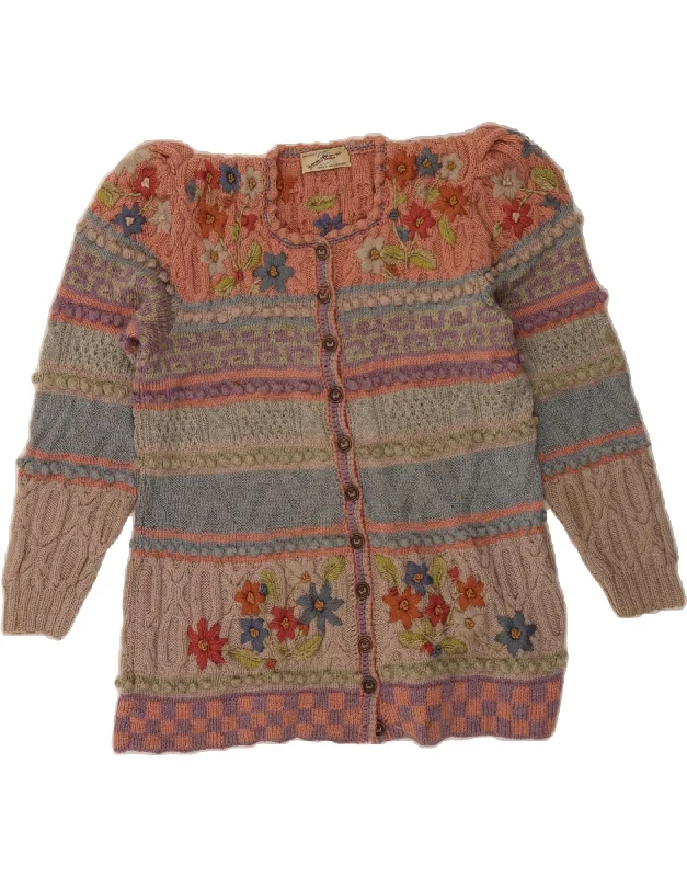 VINTAGE Womens Cardigan Sweater UK 14 Medium Multicoloured Colourblock Mesh Fabric Canvas Fabric Denim Fabric VINTAGE Womens Cardigan Sweater UK 14 Medium Multicoloured Colourblock Mesh Fabric Canvas Fabric Denim Fabric