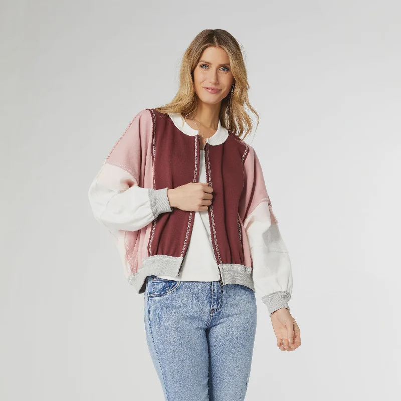 Casual Colorblock Track Sweatshirt | Burgundy/Dusty Rose Hoodie with High-Low Hem Asymmetrical Trendy Casual Colorblock Track Sweatshirt | Burgundy/Dusty Rose Hoodie with High-Low Hem Asymmetrical Trendy