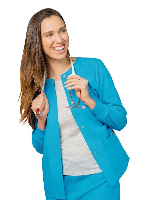 Workwear Scrubs Jacket by Adar XXS-5XL / Turquoise Plaid Jacket Tartan Jacket Houndstooth Jacket Workwear Scrubs Jacket by Adar XXS-5XL / Turquoise Plaid Jacket Tartan Jacket Houndstooth Jacket