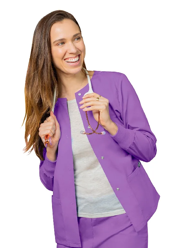 Workwear Scrubs Jacket by Adar XXS-5XL / Lavender V-Neck Jacket Boat Neck Jacket Square Neck Jacket Workwear Scrubs Jacket by Adar XXS-5XL / Lavender V-Neck Jacket Boat Neck Jacket Square Neck Jacket
