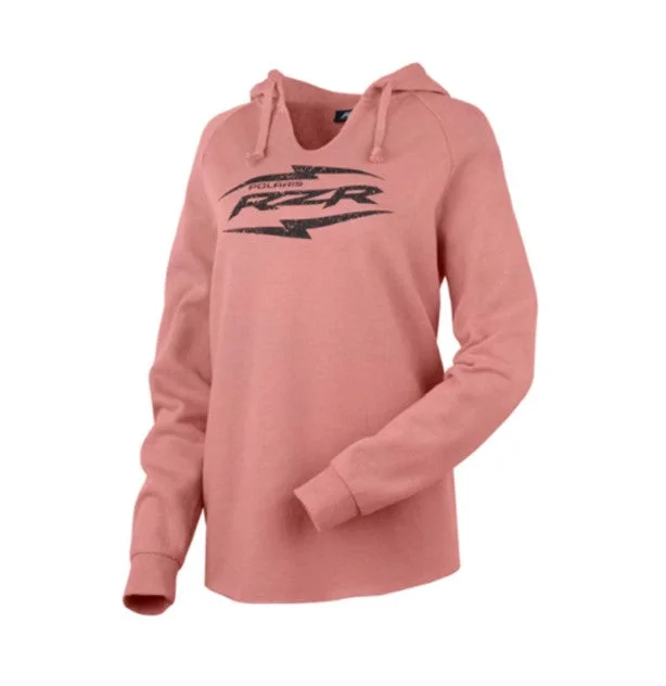 Polaris Women's RZR Lightweight Hoodie, Pink | 2862571 Hoodie with Hem Frayed Vintage Worn Polaris Women's RZR Lightweight Hoodie, Pink | 2862571 Hoodie with Hem Frayed Vintage Worn