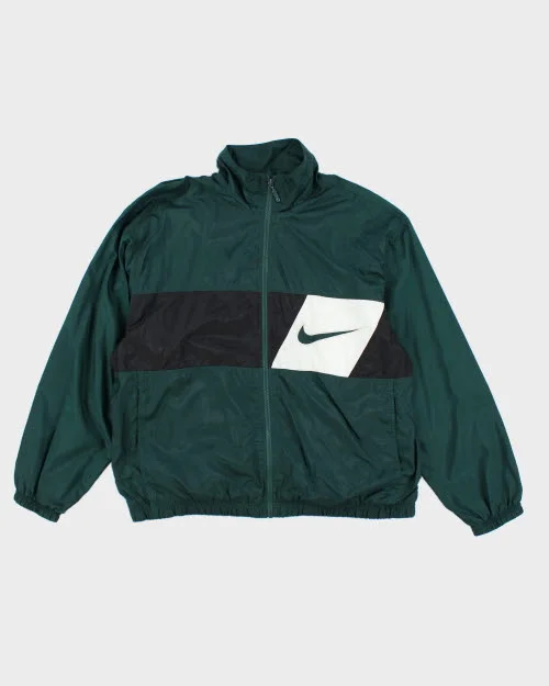 Vintage 90's Two Tone Nike Track Jacket - L Cotton Fabric Linen Fabric Terry Fabric