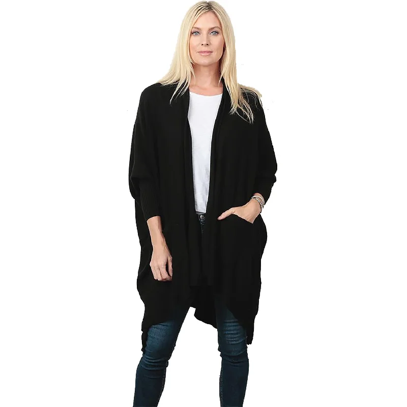 Women's Zestt Organics Organic Cotton Mila Cardigan Black Layered Multi-layer Single Layer Women's Zestt Organics Organic Cotton Mila Cardigan Black Layered Multi-layer Single Layer