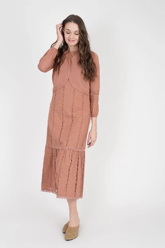 Ginger Dress with Cardigan Open Front Closed Front Wrap Front