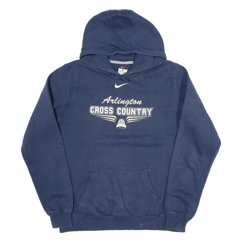 NIKE Arlington Cross Country USA Hoodie Blue Pullover Womens L Batwing Sleeve Top