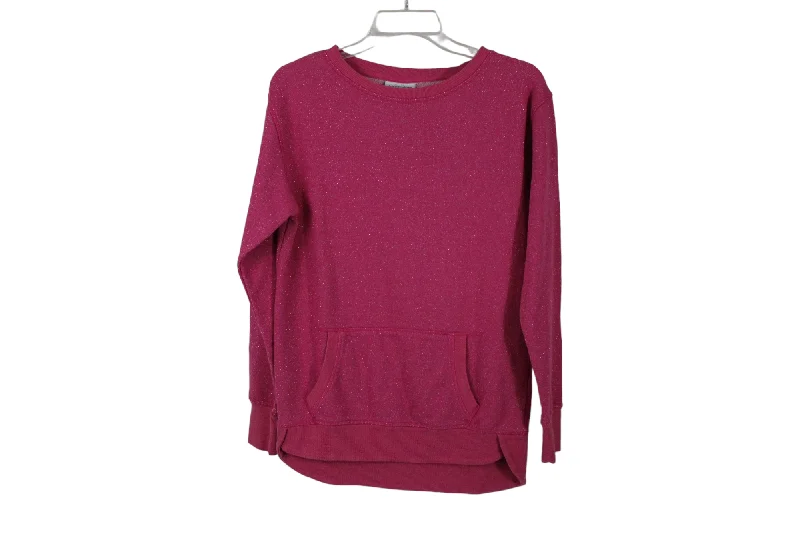 J. America Pink Shimmer Sweatshirt | M Hoodie with Pocket Utility Practical