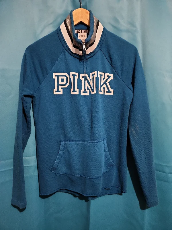 Teal VS Pink Cardigan Crew Neck V-Neck Turtle Neck