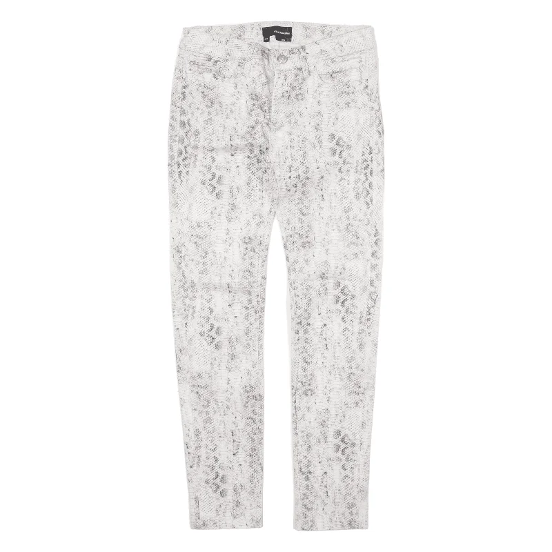 THE KOOPLES Snakeskin Print Trousers White Slim Skinny Womens W25 L27 Trousers Versatile Stylish THE KOOPLES Snakeskin Print Trousers White Slim Skinny Womens W25 L27 Trousers Versatile Stylish