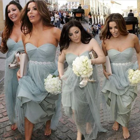 2021 gray bridesmaid dresses long sweetheart neck beaded a line tulle cheap country style wedding party dresses Tunics Essential wardrobe 2021 gray bridesmaid dresses long sweetheart neck beaded a line tulle cheap country style wedding party dresses Tunics Essential wardrobe