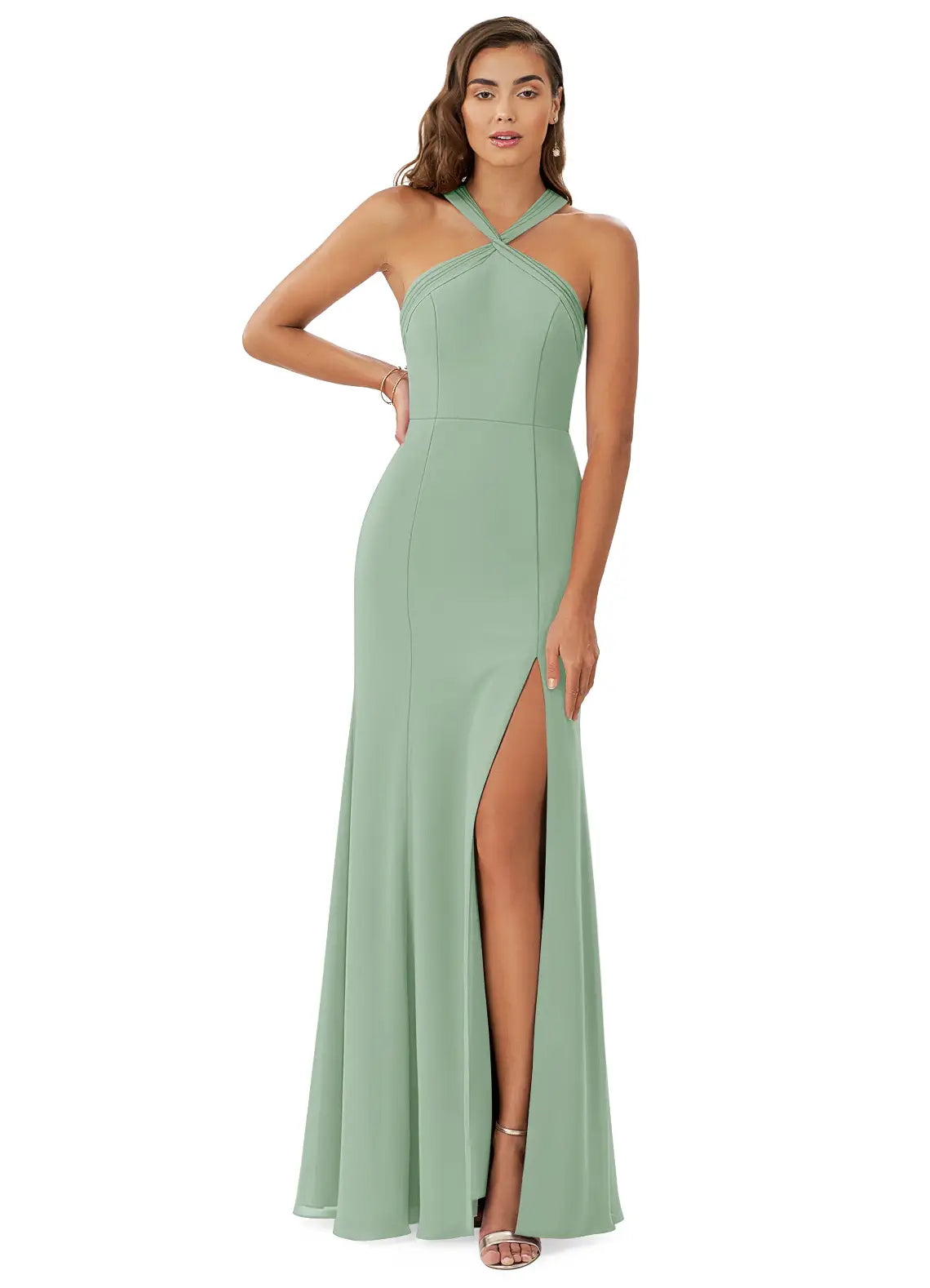 A-Line Bridesmaid Dresses Formal Floor-length Party Dress With Slit Tunics Practical easy-care A-Line Bridesmaid Dresses Formal Floor-length Party Dress With Slit Tunics Practical easy-care