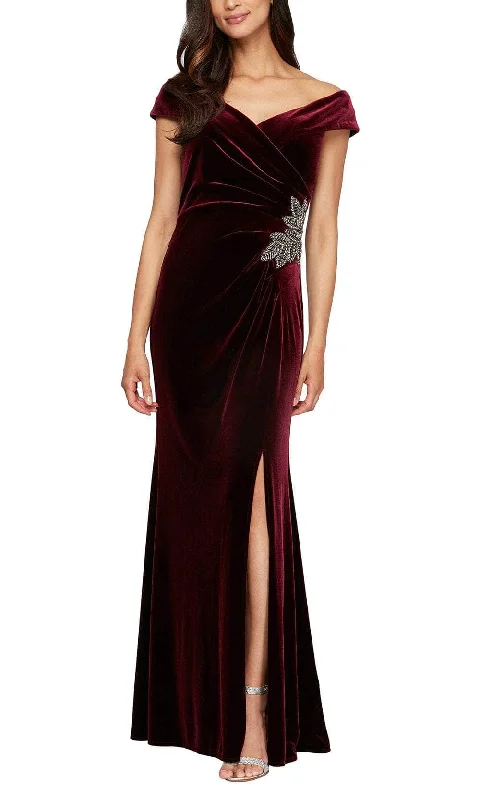 Alex Evenings 81917705 - Velvet Evening Dress Tunics stripes playful