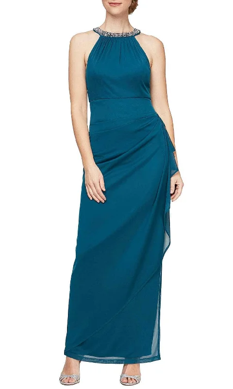 Alex Evenings 8232966 - Beaded Halter Evening Dress Tunics Leisure comfortable