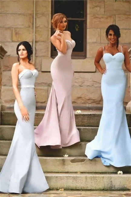 blue bridesmaid dresses long spaghetti straps mermaid satin elegant cheap wedding party dresses Tunics New arrival blue bridesmaid dresses long spaghetti straps mermaid satin elegant cheap wedding party dresses Tunics New arrival