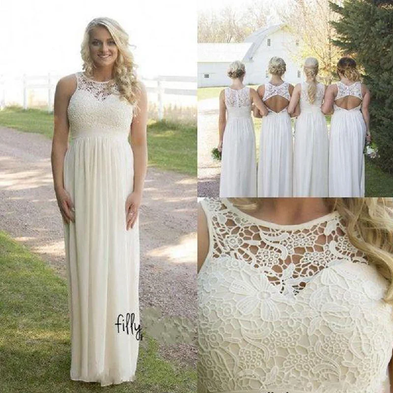 champagne lace bridesmaid dresses 2021 a line chiffon cheap wedding party dresses vestidos de dama de honor Boat Neckline Classic champagne lace bridesmaid dresses 2021 a line chiffon cheap wedding party dresses vestidos de dama de honor Boat Neckline Classic