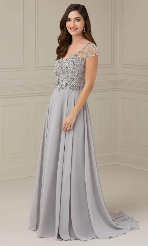 Christina Wu Elegance 17116 - Beaded Illusion Bodice Evening Dress empire Waist empire Christina Wu Elegance 17116 - Beaded Illusion Bodice Evening Dress empire Waist empire